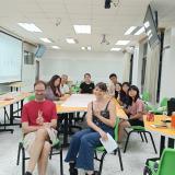 First Circular Economy Collage workshop with teacher Clemence